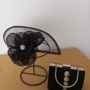 Conjunto Sombrero y Bolso Negro